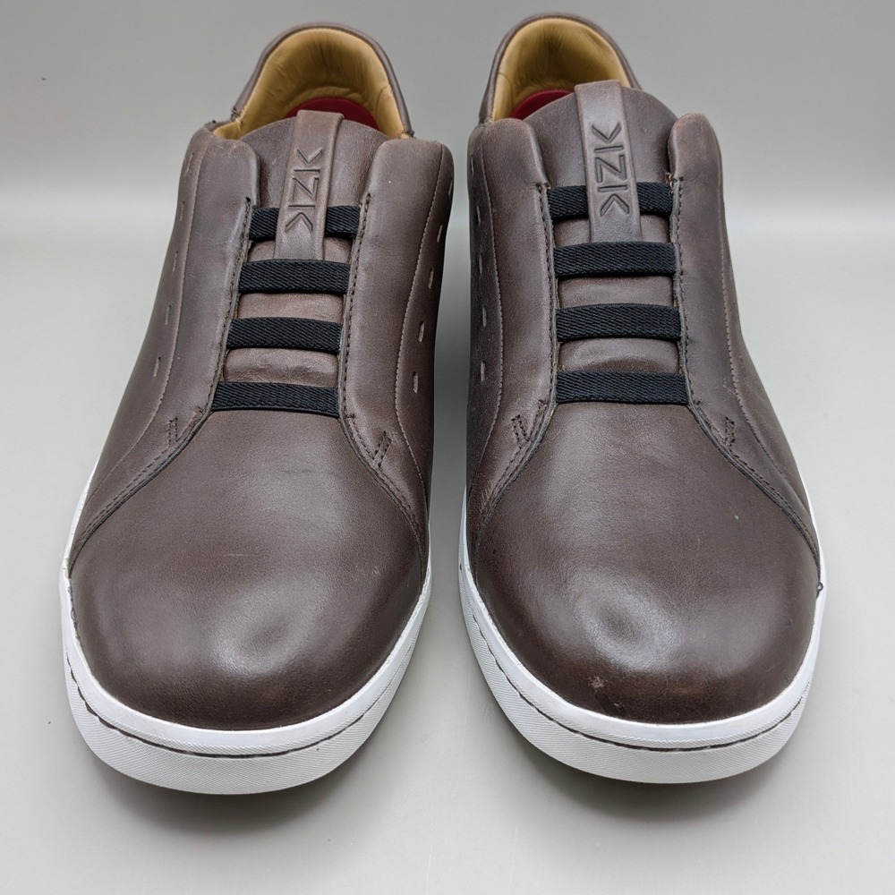 Kizik Cairo Mahogany Brown Leather Hands Free Slip On Sneakers M0201CB Mens 12M
